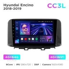 Radio samochodowe Teyes CC3L 4+64 Gb Hyundai Encino 2018-2019 10"