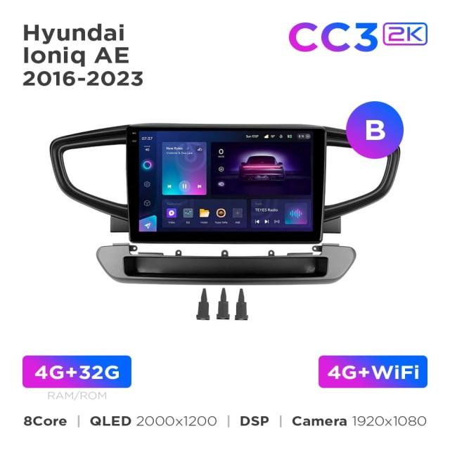Radio samochodowe Teyes CC3 2k 4+32 Gb Hyundai Ioniq AE 2016-2023 (B) 9"