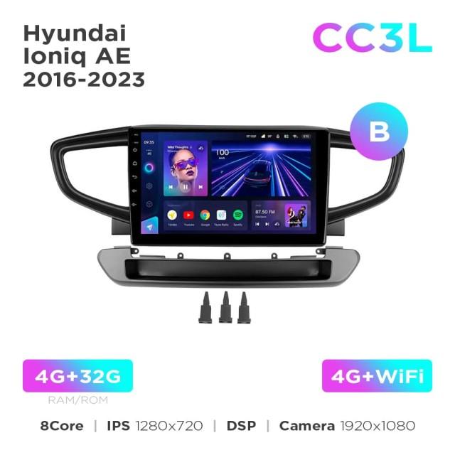 Radio samochodowe do Hyundai Ioniq AE 2016-2023 (B) Teyes CC3L 4+32 Gb 9"