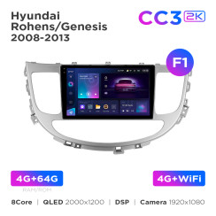 Radio samochodowe Teyes CC3 2k 4+64 Gb Hyundai Rohens / Genesis 2008-2013 (F1) 9"