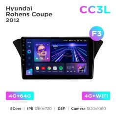 Radio samochodowe Teyes CC3L 4+64 Gb Hyundai Rohens Coupe 2012 (F3) 9"