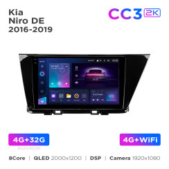 Radio samochodowe Teyes CC3 2k 4+32 Gb Kia Niro DE 2016-2019 9"