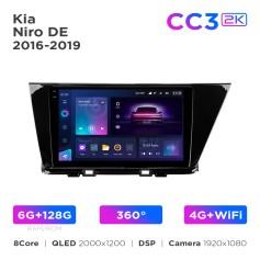 Radio samochodowe Teyes CC3 2k 6+128 Gb 360° Kia Niro DE 2016-2019 9"