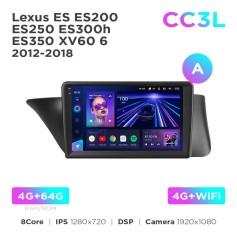 Radio samochodowe Teyes CC3L 4+64 Gb Lexus ES ES200 ES250 ES300h ES350 XV60 6 2012-2018 (A) 9"