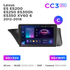 Radio samochodowe Teyes CC3 2k 4+32 Gb Lexus ES ES200 ES250 ES300h ES350 XV60 6 2012-2018 (C) 9"