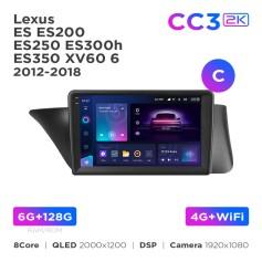 Radio samochodowe Teyes CC3 2k 6+128 Gb Lexus ES ES200 ES250 ES300h ES350 XV60 6 2012-2018 (C) 9"