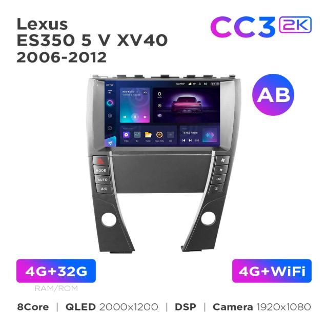 Radio samochodowe Teyes CC3 2k 4+32 Gb Lexus ES350 5 V XV40 2006-2012 (AB) 9"