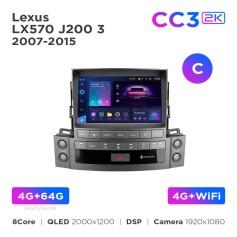 Radio samochodowe Teyes CC3 2k 4+64 Gb Lexus LX570 J200 3 2007-2015 (C) 9"