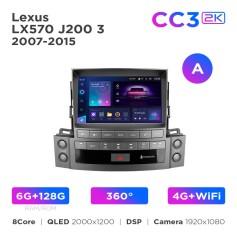 Radio samochodowe Teyes CC3 2k 6+128 Gb 360° Lexus LX570 J200 3 2007-2015 (A) 9"