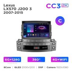 Radio samochodowe Teyes CC3 2k 6+128 Gb 360° Lexus LX570 J200 3 2007-2015 (C) 9"