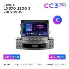Radio samochodowe Teyes CC3 2k 6+128 Gb Lexus LX570 J200 3 2007-2015 (C) 9"