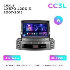 Radio samochodowe Teyes CC3L 4+64 Gb Lexus LX570 J200 3 2007-2015 (A) 9"