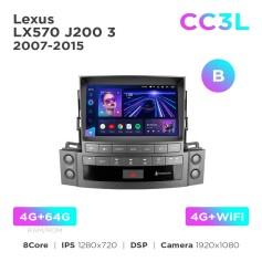 Radio samochodowe Teyes CC3L 4+64 Gb Lexus LX570 J200 3 2007-2015 (B) 9"