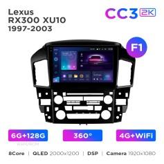 Radio samochodowe Teyes CC3 2k 6+128 Gb 360° Lexus RX300 XU10 1997-2003 (F1) 9"