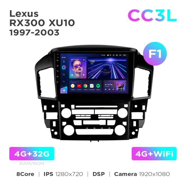 Radio samochodowe do Lexus RX300 XU10 1997-2003 (F1) Teyes CC3L 4+32 Gb 9"