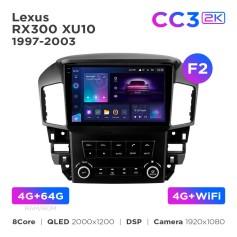 Radio samochodowe Teyes CC3 2k 4+64 Gb Lexus RX300 XU10 1997-2003 (F2) 9"
