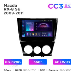 Radio samochodowe Teyes CC3 2k 6+128 Gb 360° Mazda RX-8 SE 2009-2011 9