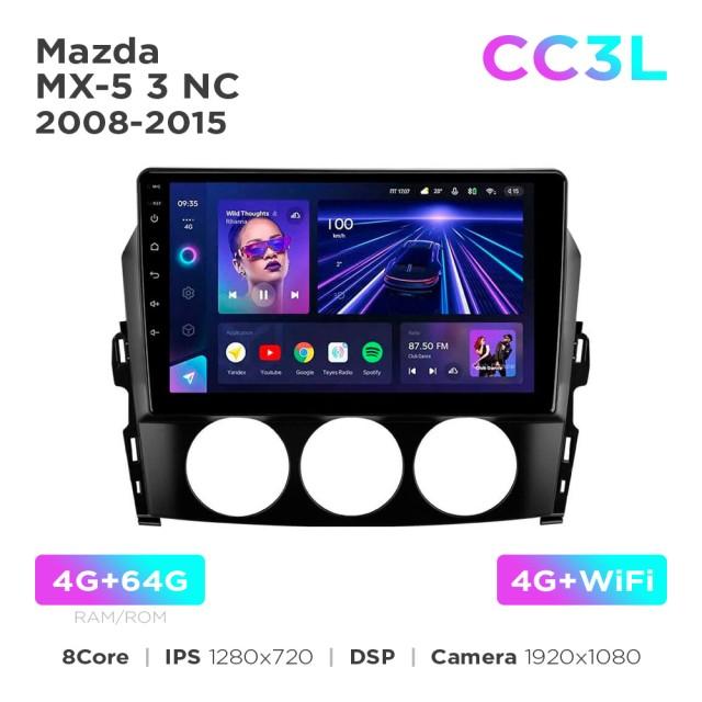 Radio samochodowe Teyes CC3L 4+64 Gb Mazda MX-5 3 NC 2008-2015 9"