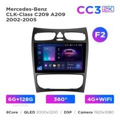 Radio samochodowe Teyes CC3 2k 6+128 Gb 360° Mercedes-Benz CLK-Class C209 A209 2002-2005 (F2) 9"