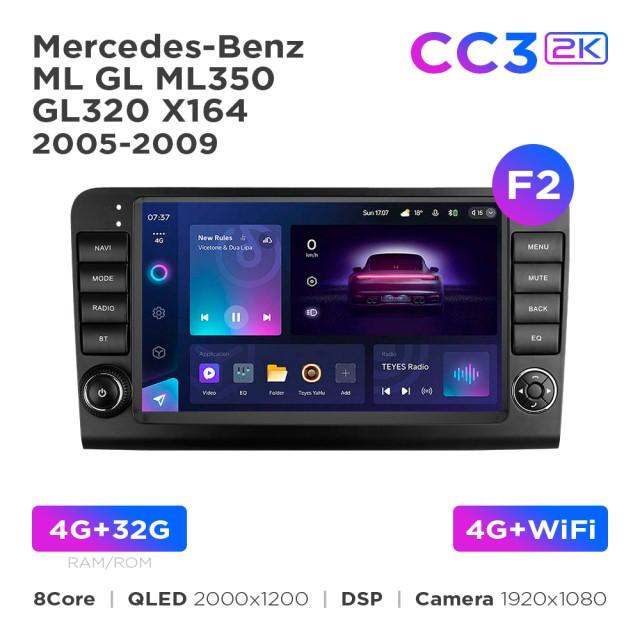 Radio samochodowe Teyes CC3 2k 4+32 Gb Mercedes-Benz ML GL ML350 GL320 X164 2005-2009 (F2) 9"
