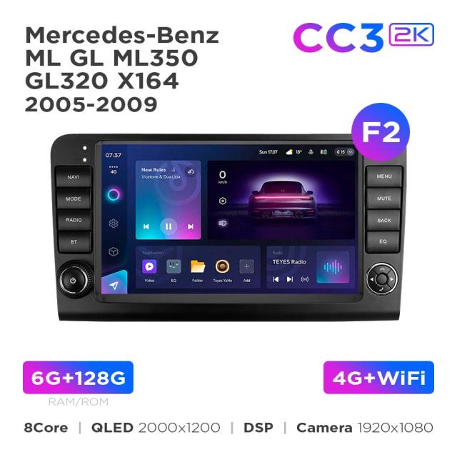 Radio samochodowe Teyes CC3 2k 6+128 Gb Mercedes-Benz ML GL ML350 GL320 X164 2005-2009 (F2) 9