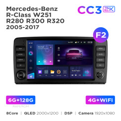 Radio samochodowe Teyes CC3 2k 6+128 Gb Mercedes-Benz R-Class W251 R280 R300 R320 2005-2017 button (F2) 9