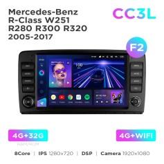 Radio samochodowe do Mercedes-Benz R-Class W251 R280 R300 R320 2005-2017 button (F2) Teyes CC3L 4+32 Gb 9"