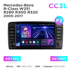 Radio samochodowe do Mercedes-Benz R-Class W251 R280 R300 R320 2005-2017 button (F2) Teyes CC3L 4+32 Gb 9"