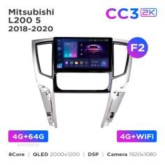 Radio samochodowe Teyes CC3 2k 4+64 Gb Mitsubishi L200 5 2018-2020 (F2) 9"