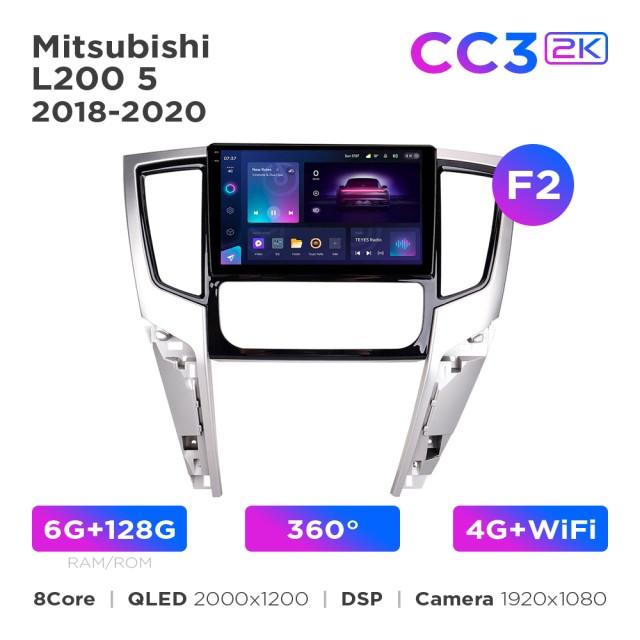 Radio samochodowe Teyes CC3 2k 6+128 Gb 360° Mitsubishi L200 5 2018-2020 (F2) 9"