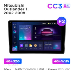 Radio samochodowe Teyes CC3 2k 4+32 Gb Mitsubishi Outlander 1 2002-2008 (F2) 9"