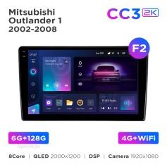 Radio samochodowe Teyes CC3 2k 6+128 Gb Mitsubishi Outlander 1 2002-2008 (F2) 9"