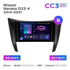 Radio samochodowe Teyes CC3 2k 4+64 Gb Nissan Navara D23 4 2014-2021 (B) 9"