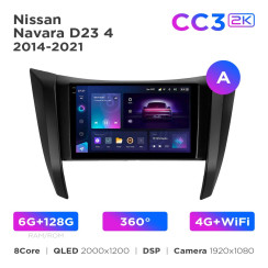 Radio samochodowe Teyes CC3 2k 6+128 Gb 360° Nissan Navara D23 4 2014-2021 (A) 9"