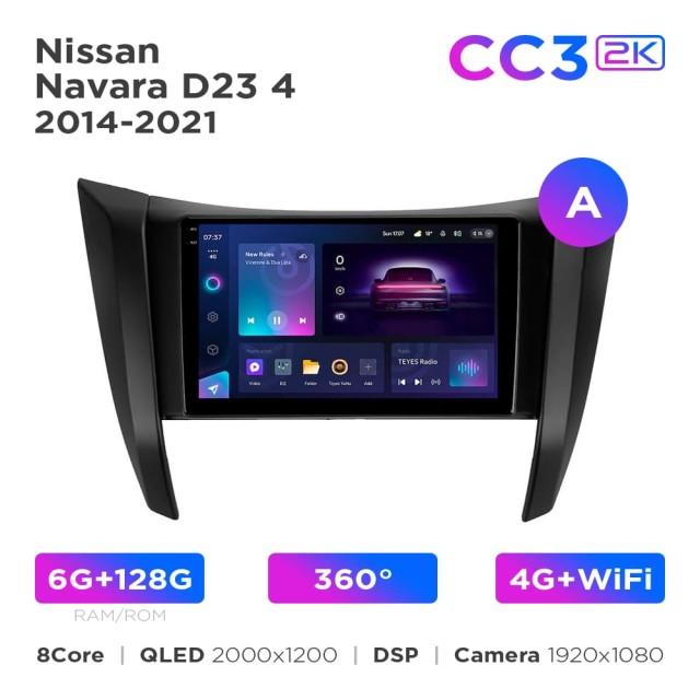 Radio samochodowe Teyes CC3 2k 6+128 Gb 360° Nissan Navara D23 4 2014-2021 (A) 9"