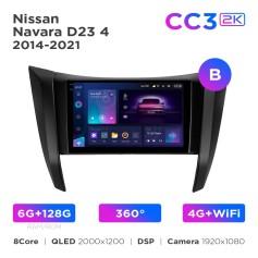 Radio samochodowe Teyes CC3 2k 6+128 Gb 360° Nissan Navara D23 4 2014-2021 (B) 9"