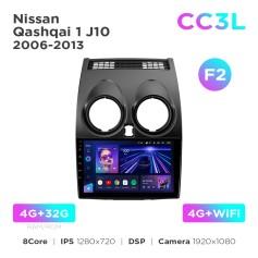 Radio samochodowe do Nissan Qashqai 1 J10 2006-2013 (F2) Teyes CC3L 4+32 Gb 9"