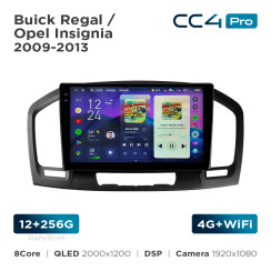 Radio samochodowe Teyes CC4 Pro 2k 12+256 Gb Buick Regal / Opel Insignia 2009-2013 9"