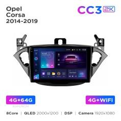 Radio samochodowe Teyes CC3 2k 4+64 Gb Opel Corsa 2014-2019 9"