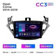 Radio samochodowe Teyes CC3 2k 6+128 Gb 360° Opel Corsa 2014-2019 9"