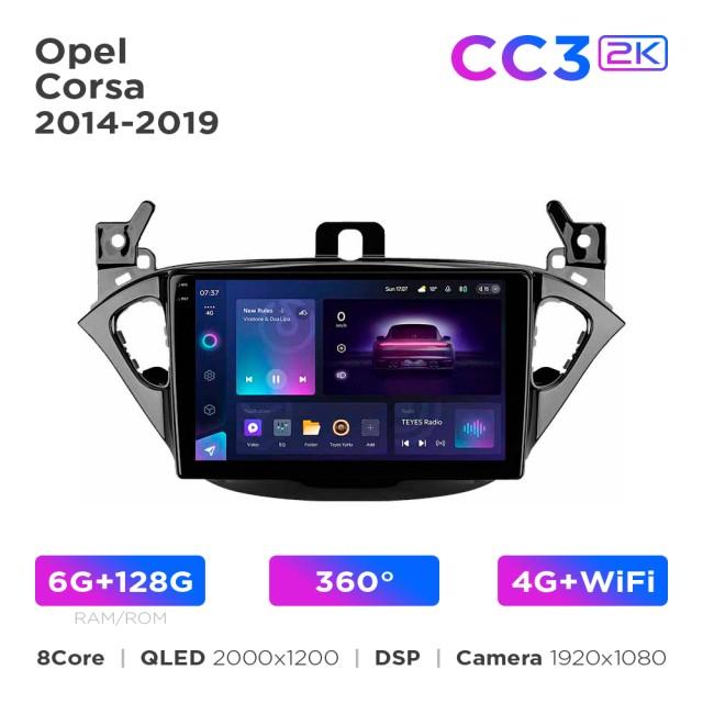 Radio samochodowe Teyes CC3 2k 6+128 Gb 360° Opel Corsa 2014-2019 9"