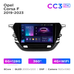 Radio samochodowe Teyes CC3 2k 6+128 Gb 360° Opel Corsa F 2019-2023 9