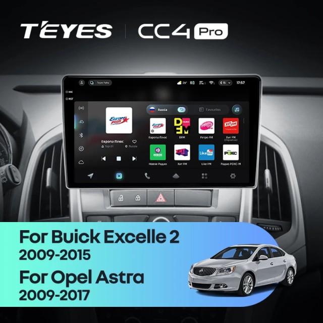 Radio samochodowe Teyes CC4 Pro 2k 8+128 Gb Buick Excelle 2 2009-2015 / Opel Astra J 2009-2017 9"