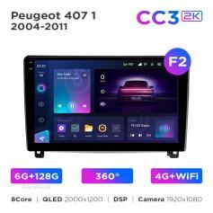 Radio samochodowe Teyes CC3 2k 6+128 Gb 360° Peugeot 407 1 2004-2011 (F2) 9