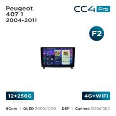 Radio samochodowe Teyes CC4 Pro 2k 12+256 Gb Peugeot 407 1 2004-2011 (F2) 9"