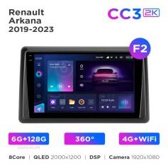 Radio samochodowe Teyes CC3 2k 6+128 Gb 360° Renault Arkana 2019-2023 (F2) 10"