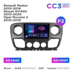 Radio samochodowe Teyes CC3 2k 4+64 Gb Renault Master 2010-2019 / Nissan NV400 2010-2020 / Opel Movano 2 2010-2019 (F2) 10"