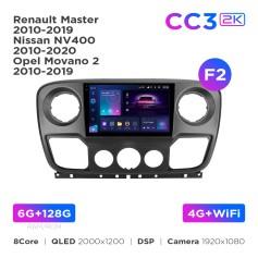 Radio samochodowe Teyes CC3 2k 6+128 Gb Renault Master 2010-2019 / Nissan NV400 2010-2020 / Opel Movano 2 2010-2019 (F2) 10"