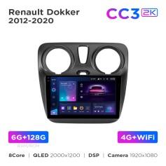 Radio samochodowe Teyes CC3 2k 6+128 Gb Renault Dokker 2012-2020 9