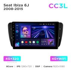 Radio samochodowe do Seat Ibiza 6J 2008-2015 Teyes CC3L 4+32 Gb 9"